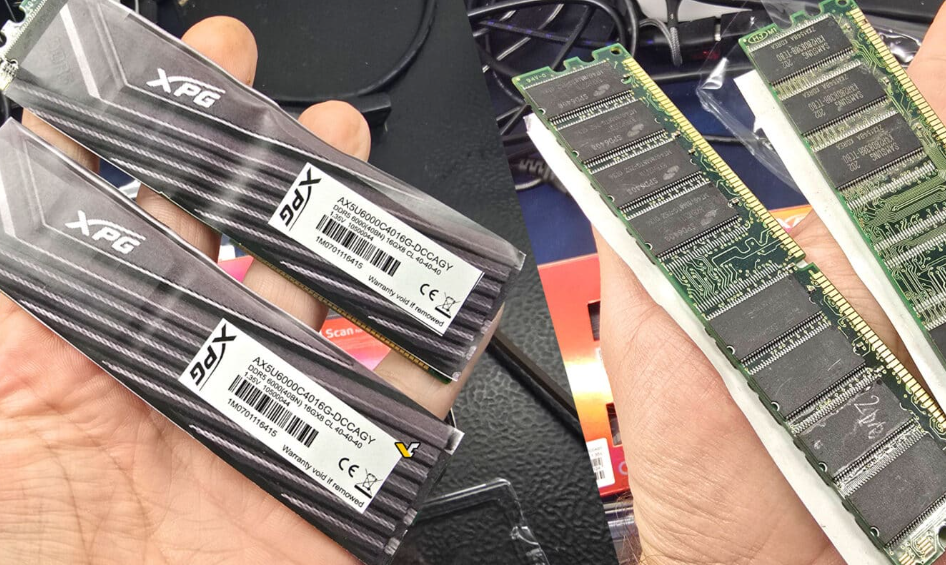 фалшива DDR5 памет – DDR2 с отпечатани радиатори